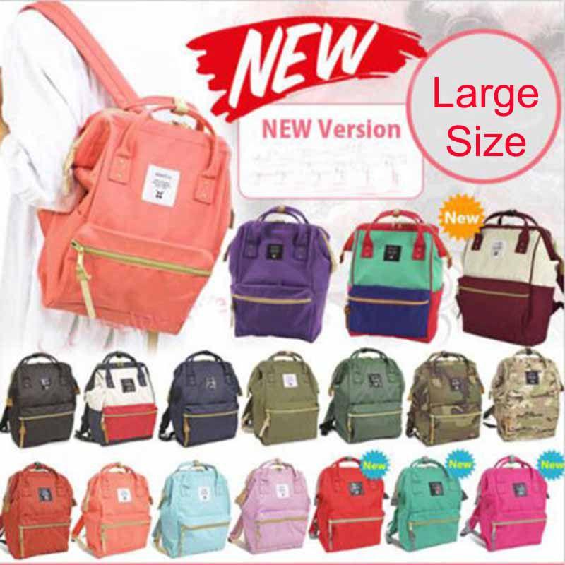 Japan Anello Canvas Backpack Rucksack School Bag With Waterproof Durable Fabric And Multiple Interior Pockets