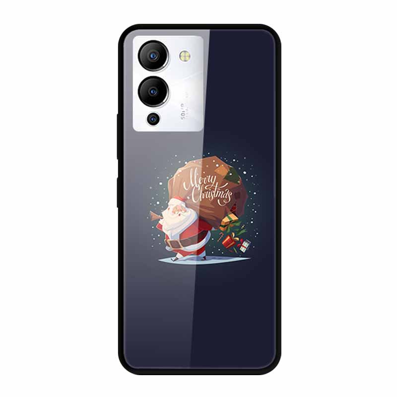 Luxury Shockproof Tempered Glass Back Cover Hard Case For Infinix Note 12 G96 Infinix Note 11pro 11s Protective Cool Phone Cover