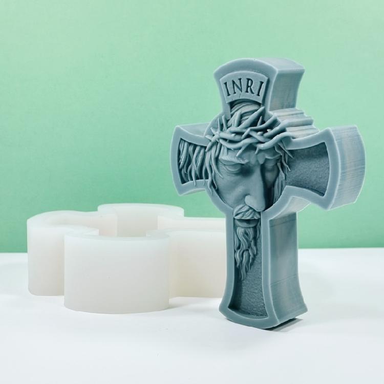 Silicone Candle Mold Catholic Gypsum Concrete Resins Cast 3D Virgins Soap Molds