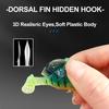 Angeln Weichköder Bleibeschwert Weitwurf Bissfest Haken Wirbelblatt T-Schwanz mit 3D Farbigen Fischauge Blutrillenhaken