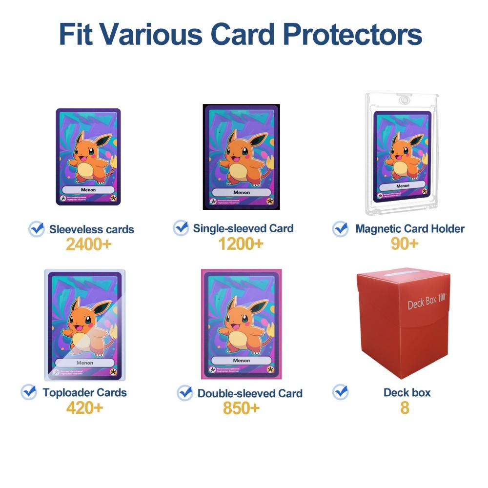 Holds 2400+ Sleeveless Trading Card Storage Box with Magnetic Closure Bulk Graded Deck Case For Final Fantasy Mtg Sports Cards