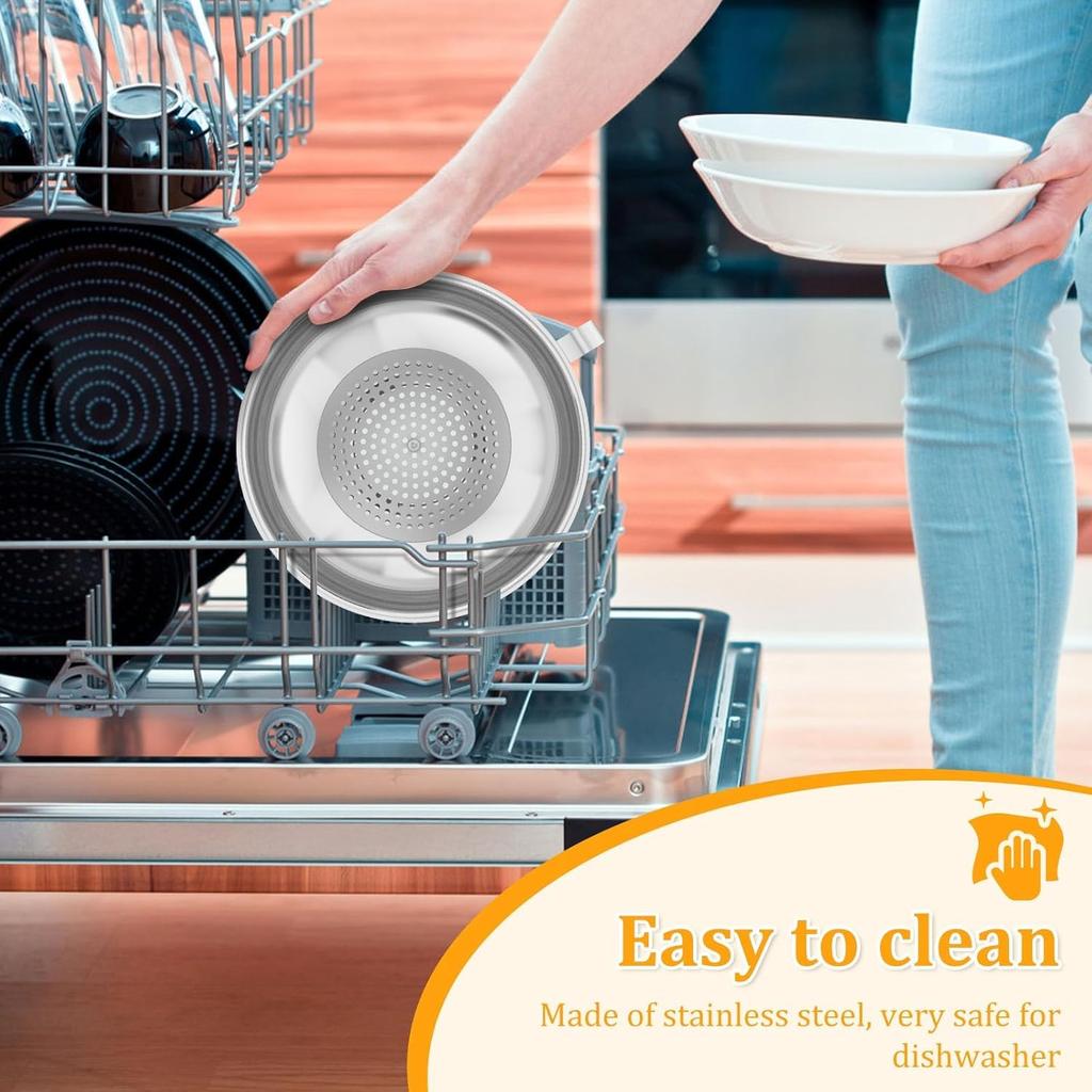 Canning Funnel with Strainer for Wide and Regular Mason Jars - Wide-Mouth Funnels for Kitchen Use - Canning Supplies Kit - Stainless Steel - 3 Pack