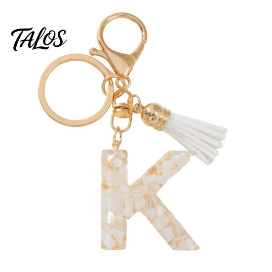 Lightweight Keychain Pendant, Letter A-Z Charm with Tassel, Alphabet Car Decoration Initial Metal Keyring for Handbag Backpack Bag Pendant Accessory