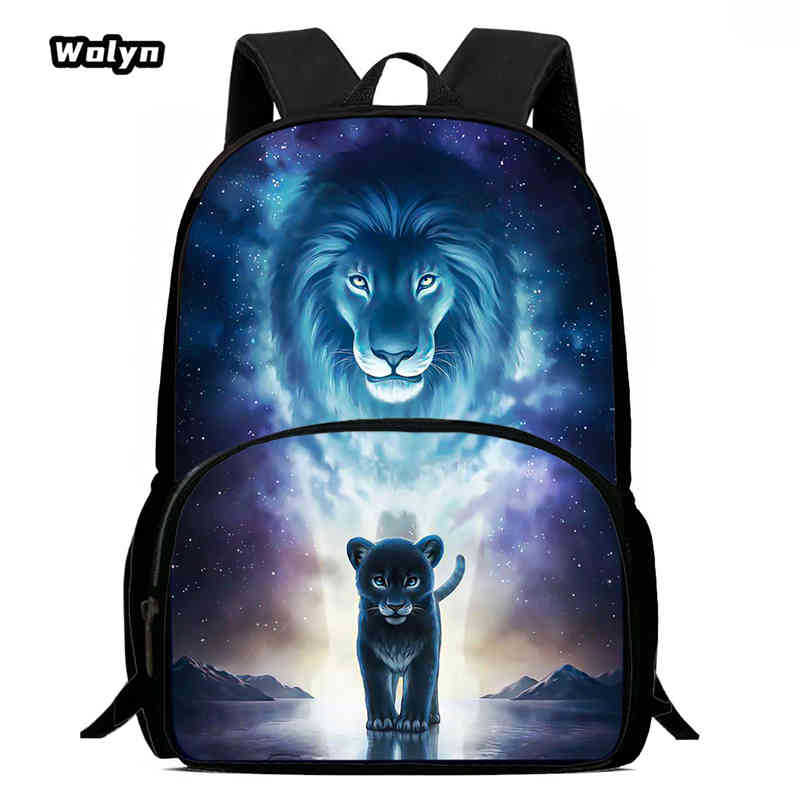 Lion King Schoolbag High Definition Printing Multi-Function Cross-Border Burden Reduction Large Capacity Backpack