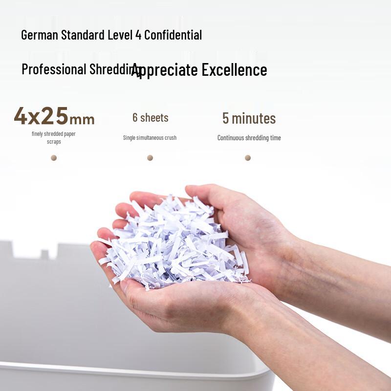 Deli P-4 Cross-Cut Paper Shredder CN Plug (adapter Included)