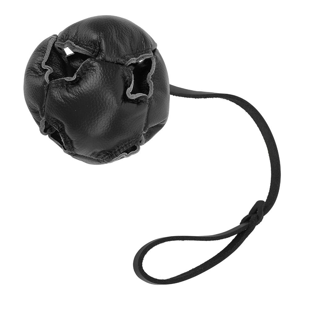 Leather Dog Training Ball Solid Texture Pet Bite Toy Safe Dog Chew Stick  Outdoor Interactive Play
