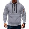 Trendy Innovative Sweatshirt Autumn and Winter Men's Fleece Loose Large Pocket Large Zipper Hoodie