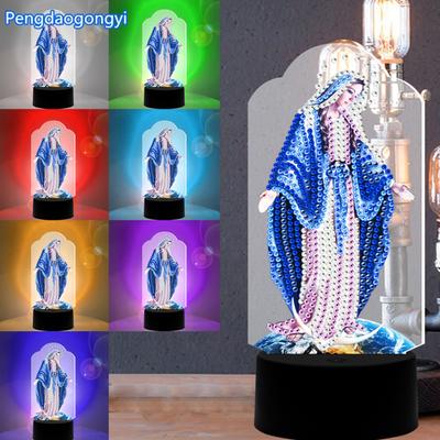 Kit lampada LED per pittura con diamanti Lampada da comodino a batteria 5D Diamond Painting Artigianato d'arte