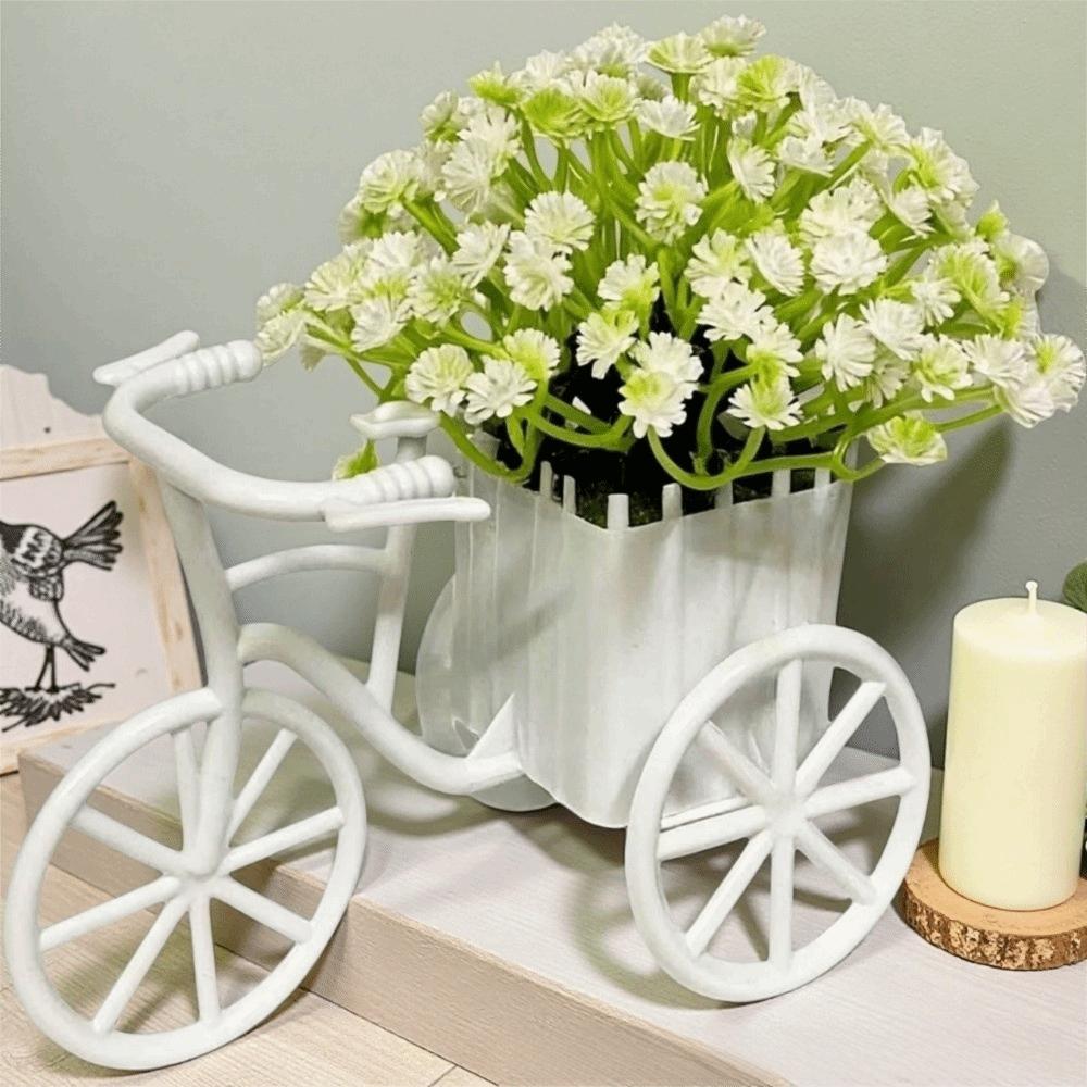 Miniature Garden Mini Bicycle Ornaments Decoration Artificial Flowers Ornaments Office