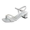 Designer Summer Concise Open Toe Women Sandals Ladies Elegant Thick Heel Party Dress Gladiator Sandalias