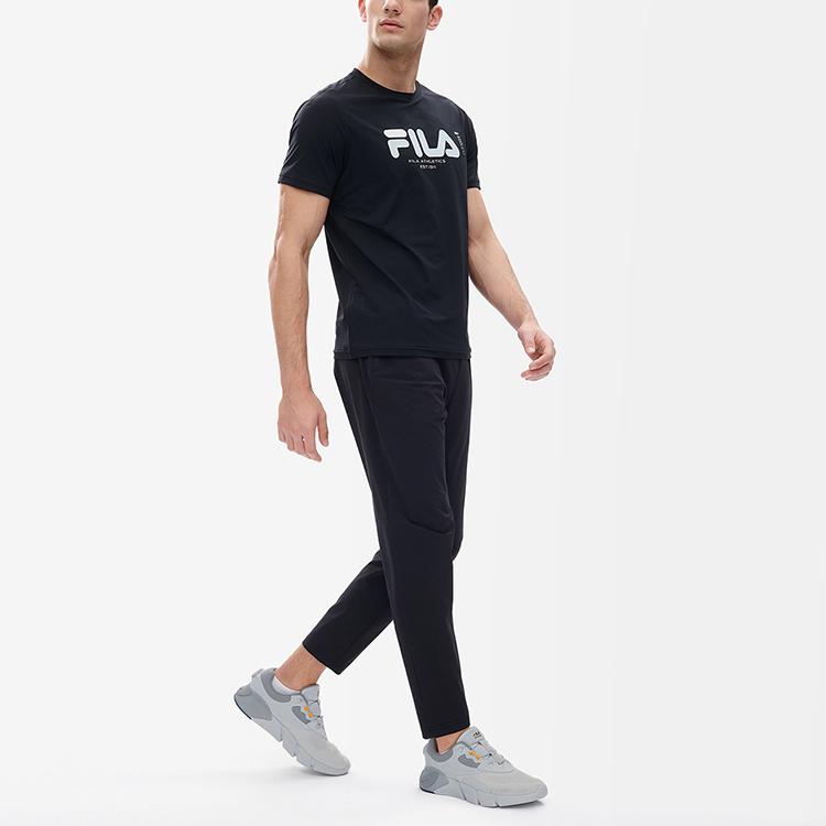 FILA Athletics Logo Letter Crew Neck Short Sleeve T-Shirt Men Tops Royal-Blue A11M221109FNV