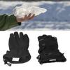 2 PCS Heated Gloves 3 Gears Adjustment Touchscreen Electric Heating Gloves Winter Thermal Gloves Black XL