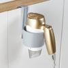 Self-adhesive Hair Dryer Holder Punch Free Durable Hair Dryer Stand Wall-mounted ABS Material Bathroom Shelf Hair Care