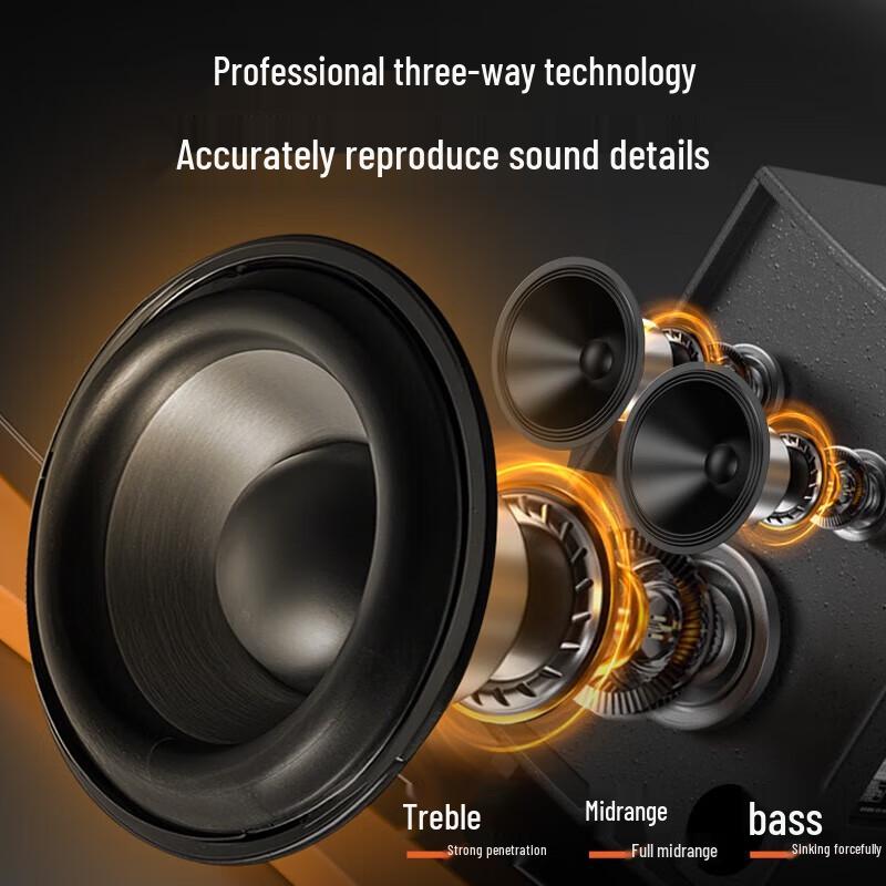 Suoai 12-inch Portable Wooden Bluetooth Karaoke Trolley Speaker