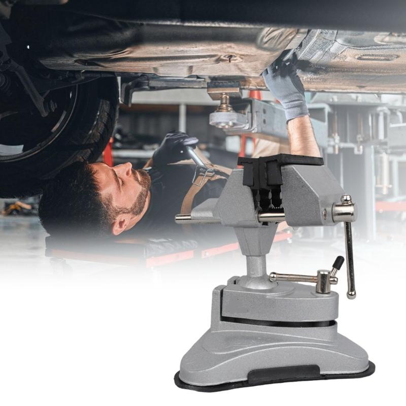 Multi Angle 360 Degree Rotating Clamp With Suction Cup Base Vacuum Base Vise For Secure Workpiece Holding On Desktops