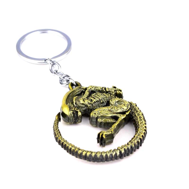 Avp Alien V Predator Covenant Keychains Alien Xenomorph Queen Prometheus Keyring Key Chain Ring Vintage Movie Jewelry