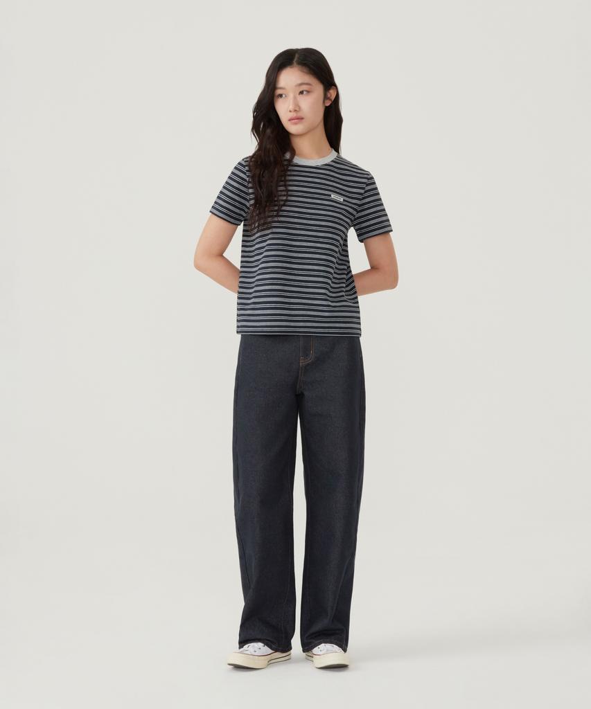 COVERNAT WOMAN Striped T-Shirt Navy