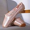 Girls Ballerina Ballet Pointe Shoes Pink Women Satin Ballet Shoes for Dancing