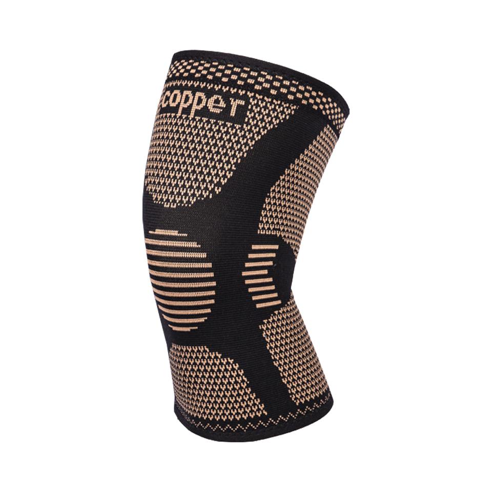 Loogdeel Copper Nylon Knee Brace Compression Support Sleeve For Sports Workout Arthritis Pain Relief