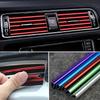 10 Pcs Car Air Conditioner Vent Trim Strips Chrome Plated Interior Moulding Accessories