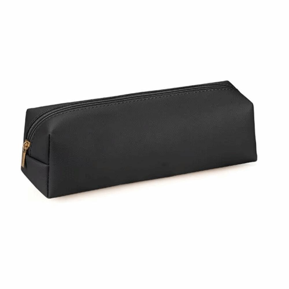 PU Leather Pen Bag Pure Color Pencil Pouch Coin Purse Pencil Case Boy Girl
