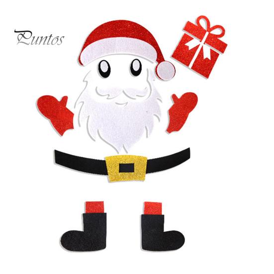 

Рождественские наклейки на дверь Санта-Клаус Олени Войлок Декоративные наклейки DIY Рождественские украшения Наклейки на окна для дверей Окна Стены G