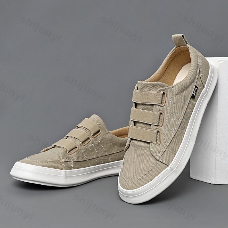 Fashion Mens Casual Shoes Cloth Lace-up Flat Shoes Autumn 2025 New Male Sneakers Luxury Design Canvas Shoes for Men Zapatillas Hombre