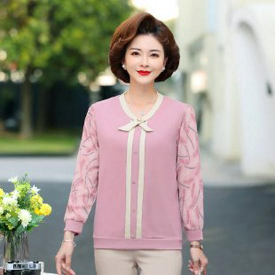 

Spring 2026 Stylish T-Shirt for 50-Year-Old Women - Lightweight, Elegant Design XL розовый
