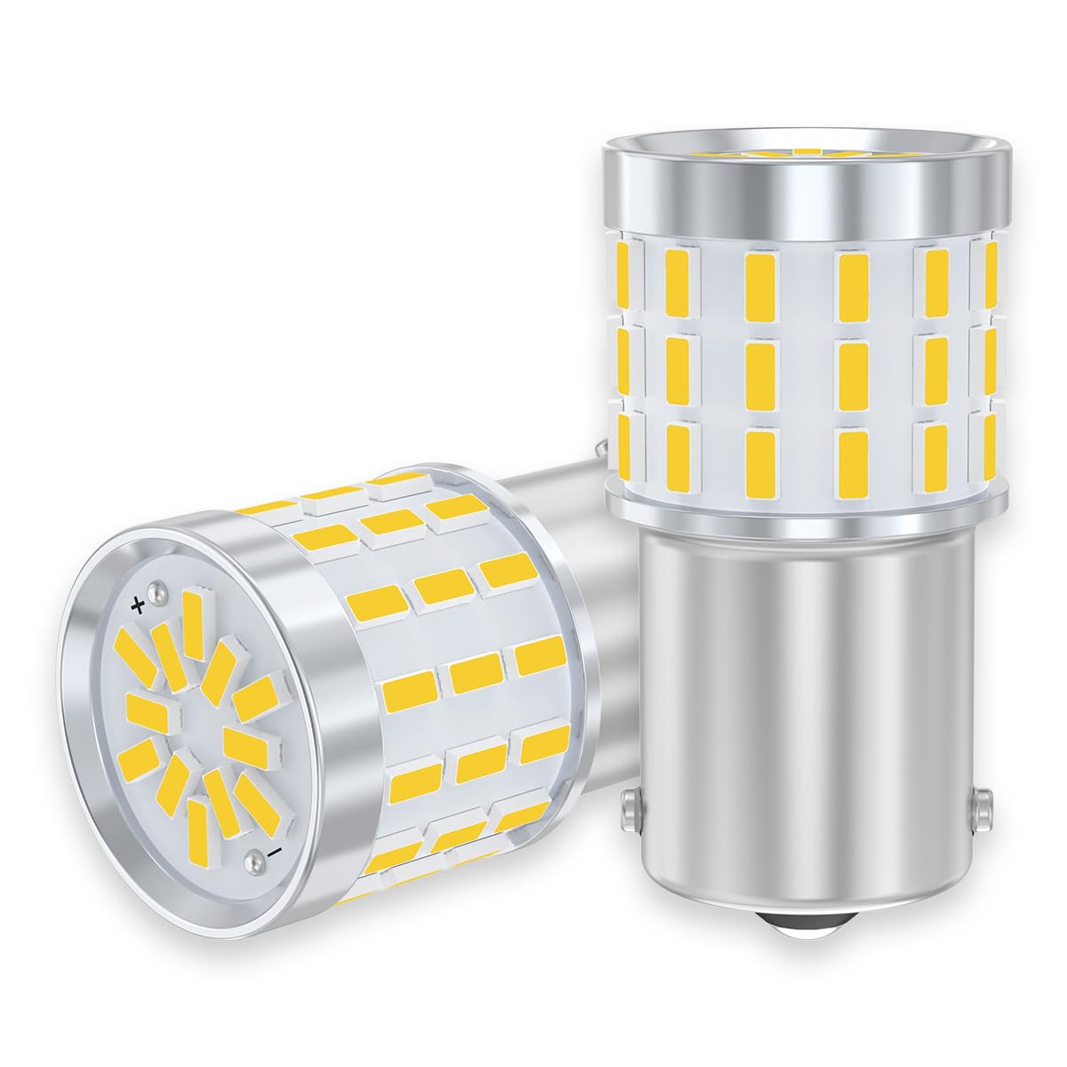 For 12V-24V cars, S25 Single Bulb LED White Explosive Back белый