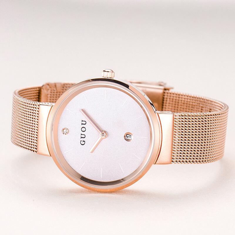 French Niche Watch Women's Waterproof Quartz Watch Female Couple Student Watch Watch Female Mesh Chain Watch