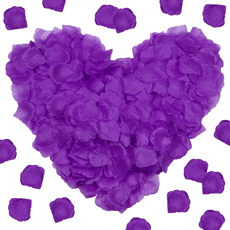 3000-Pack Silk Artificial Flower Rose Petals, 1.97x1.97 Inch Silk Rose Petals Wedding Faux Flowers for Wedding/Party/Aisle Runner/Bridal Shower/Table