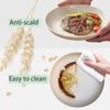 4Pcs Eco-Friendly Biodegradable Unbreakable Dinner Plates Set Wheat Straw  Plastic For Picnic Dishes Restaurant Specialty Saucer