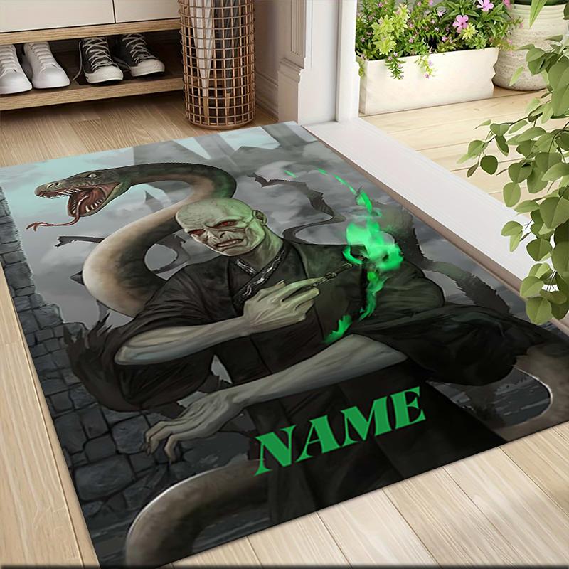 Custom Name Hairy Pawter Magic Night Carpet Rug Customizable Soft Washable Anti-Slip Home Living Room Sofa Mats Personalized Rug. 090958