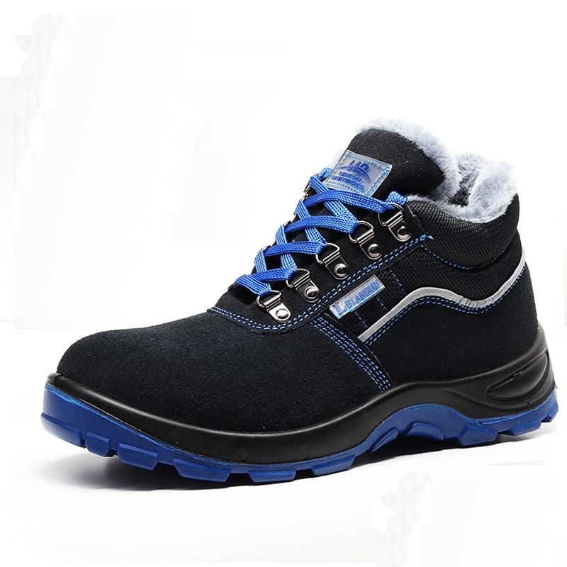 Big Size Men Fashion Steel Toe Caps Work Safety Boots Autumn Winter Worker Cow Suede Leather Welding Shoes Security Ankle Botas