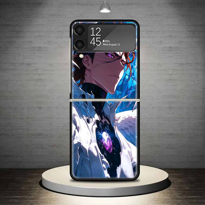 Aizen Sousuke Bleach Phone Case For Samsung Galaxy Z Flip 7 6 5 4 3 5G Shockproof Cover Z Flip7 Flip6 ZFlip5 Flip3 Flip4 Luxury