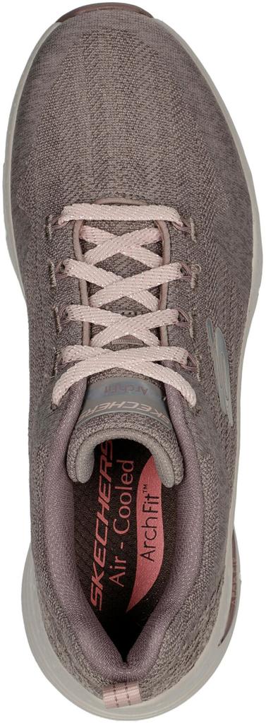 Кроссовки Skechers Arch Fit - Comfy Wave темно-таупового цвета из трикотажа с отделкой