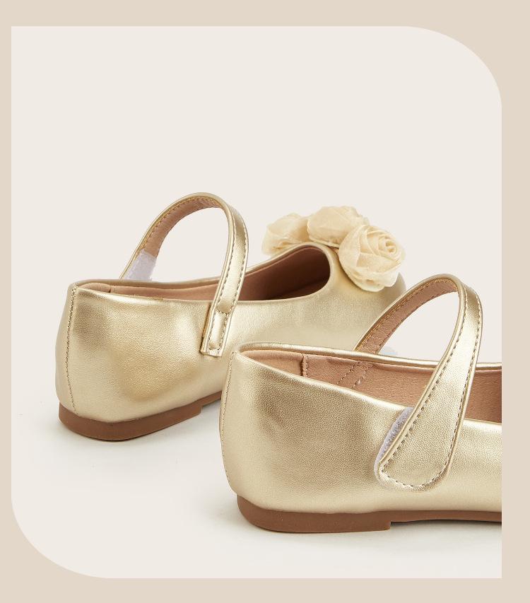 2026 Mädchen Leder Blume Flach Prinzessin Schuhe