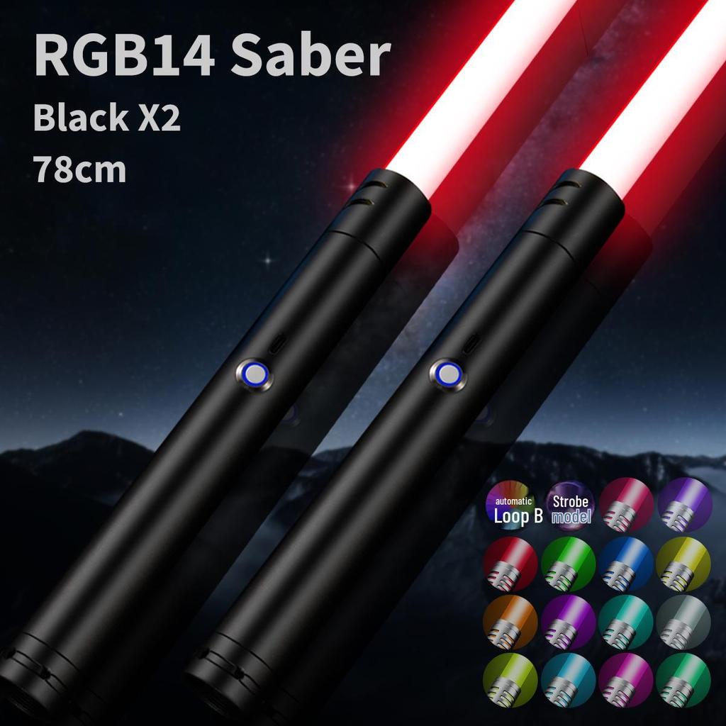 14barevný RGB kovový světelný meč - Dobíjecí, základní laserový meč inspirovaný Star Wars