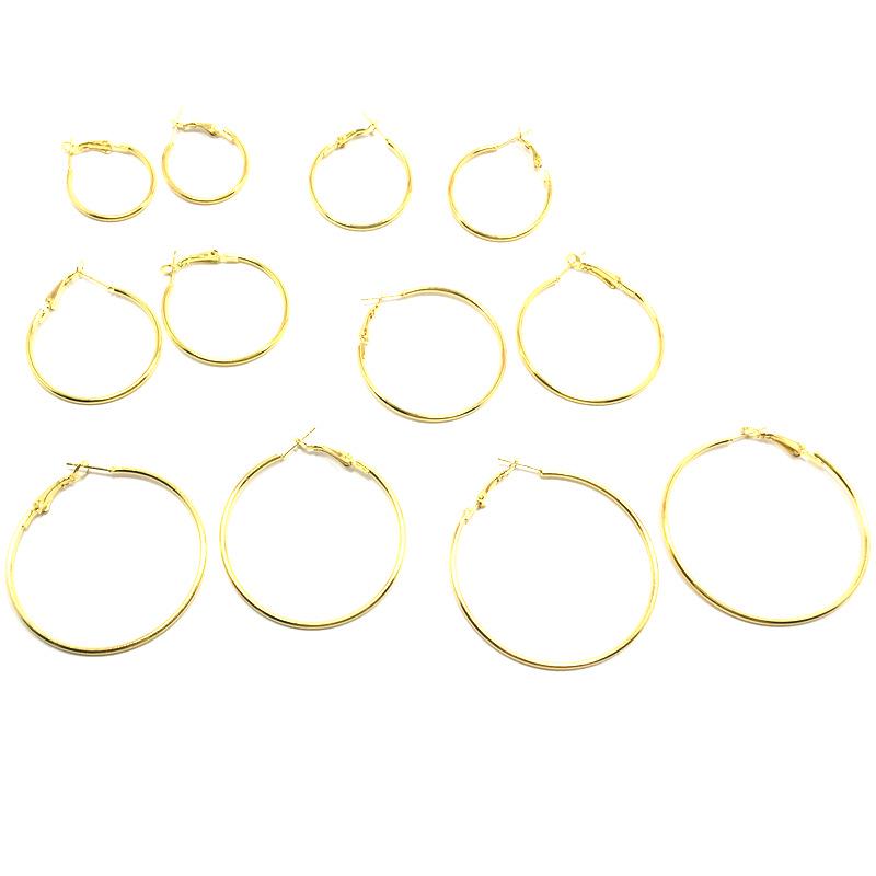 Set de 12 bucăți/set cercei cercei cercei cerc pentru femei Brincos Steampunk cercei rotunzi