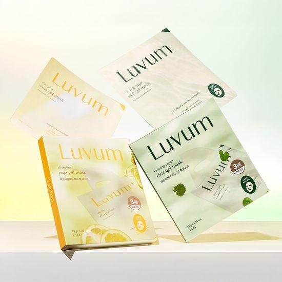 Luvum Gel Mask 3-pack (Moisture-Soothing Cica/Brightening Yuzu)