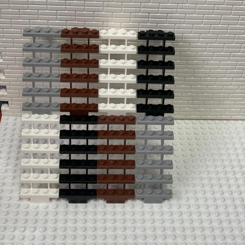 8pcs 7x4x6 StaircaseBuilding BlocksStaircase Bricks House Stairs Straight Open 30134 Steps Ladder Modular My City Building Block