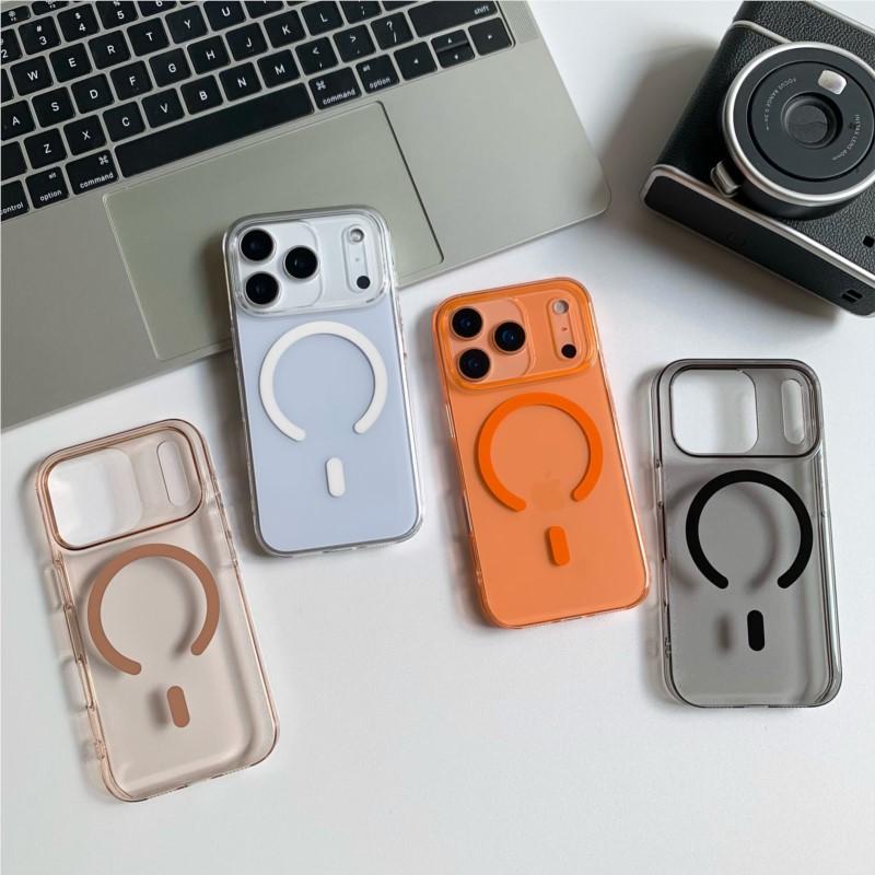 Glossy Magnetic For Magsafe Wireless Charge Case for iPhone 17 Air 16 15 14 Plus 13 12 Pro Max Clear Hard PC Thin Cover