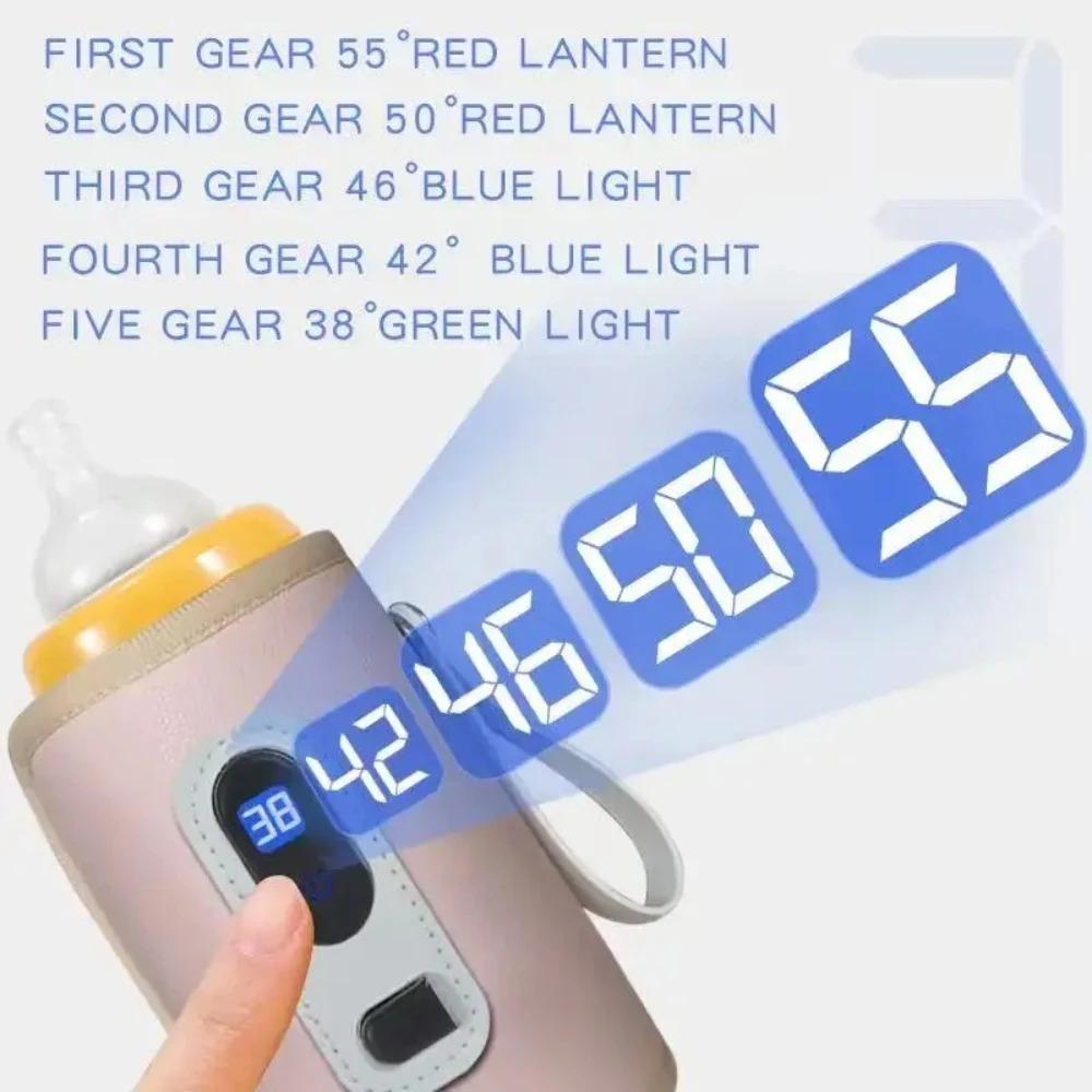 Usb Baby Bottle Warmer Bag Portable Milk Warmer Constant Temperature Heating Sleeve Travel Infant Feeding Bottle Cover
