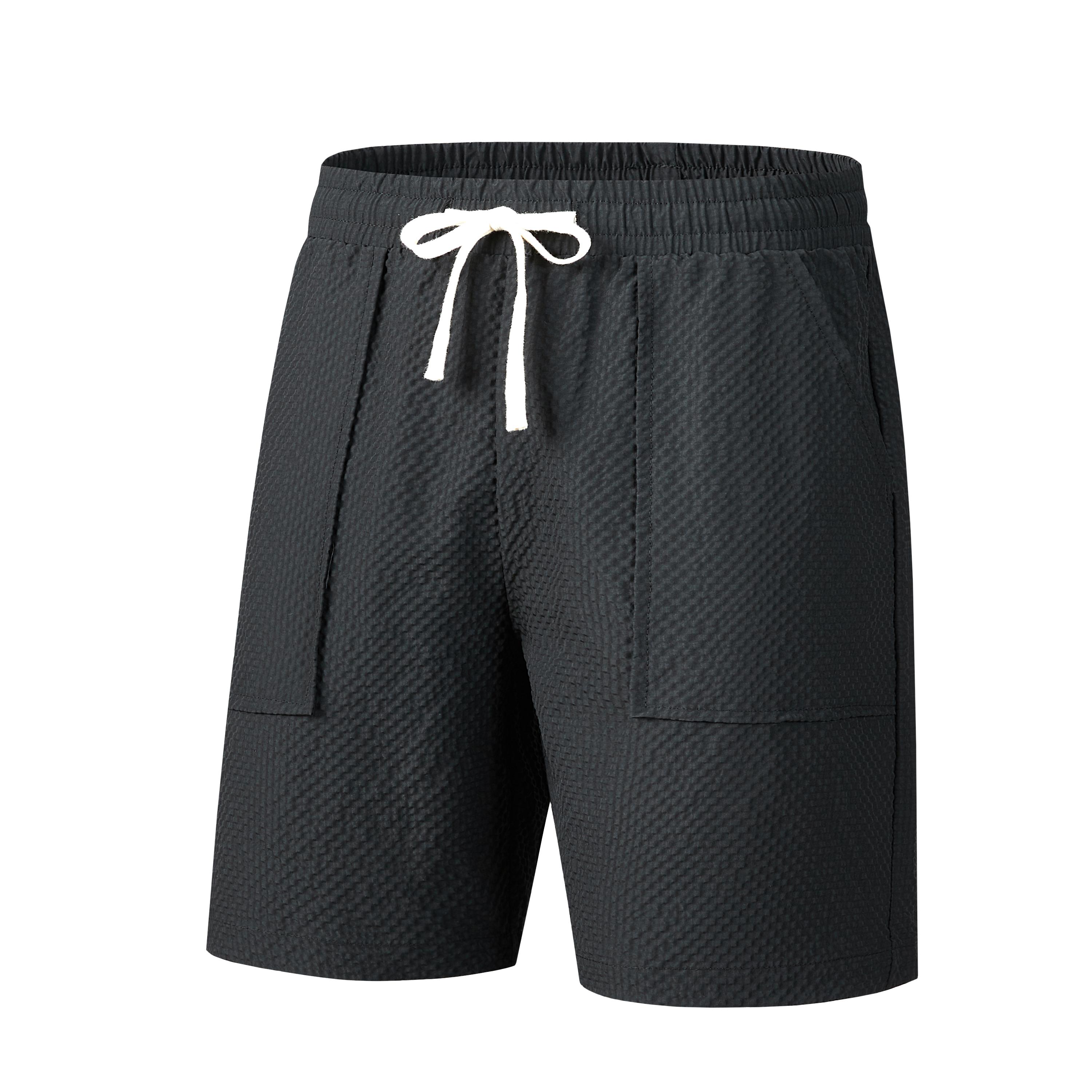 

Men s Summer Casual Quarter Pants Loose Straight Versatile Shorts 2XL чёрный