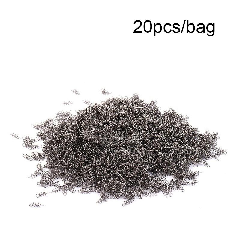 20/50/100pcs/Bag Fishing Soft Bait Spring Centering Pins Crank Hook & Soft Bait Connector High Carbon Steel Fixed Pins Fishing Accessories