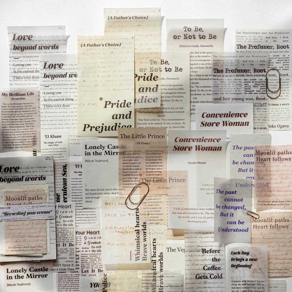 40 Sheets Vintage Collage Paper for Scrapbooking Journaling Card Making DIY Retro Creative Memo Stationery Material