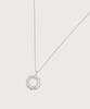 Covernat Woman Clover Heart Flat Necklace Silver