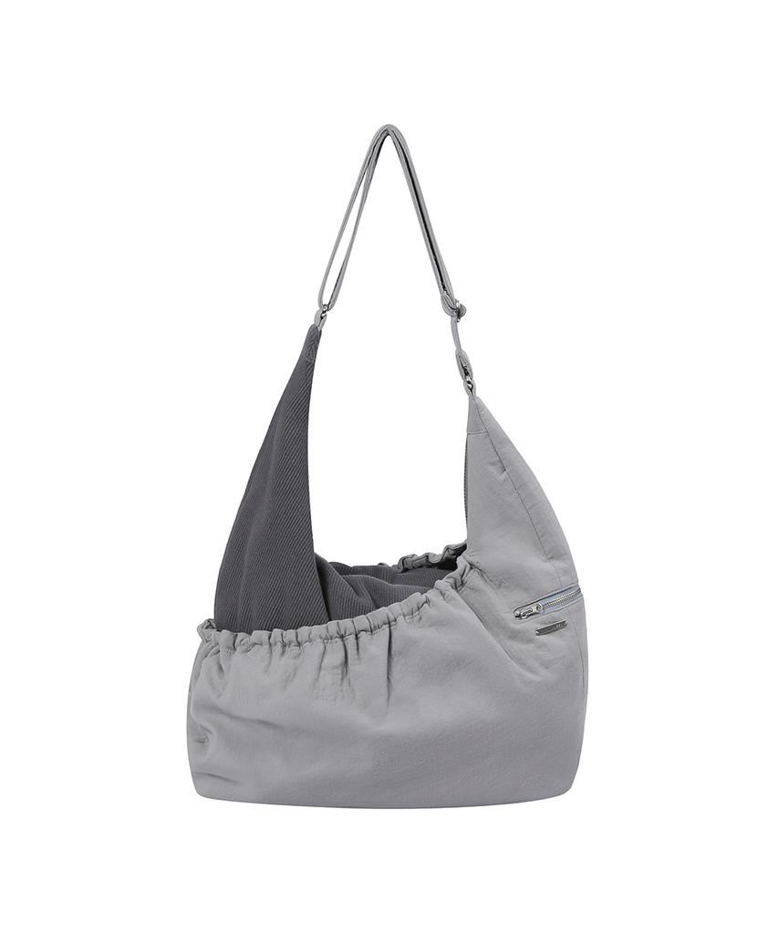 Miseki Seoul Ribbed Layered Cross Bag Charcoal