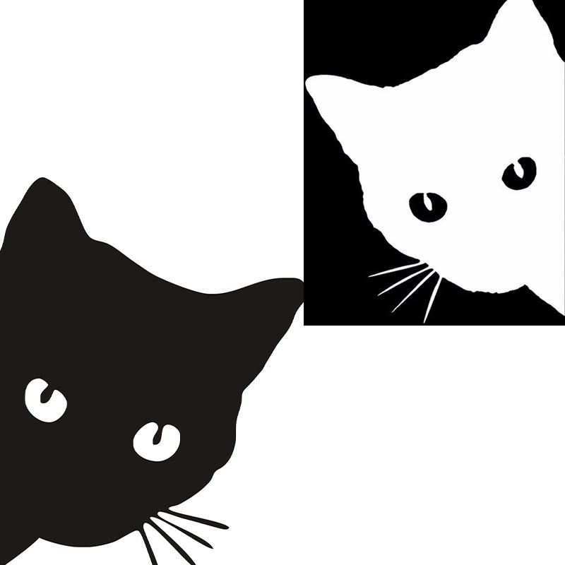 1PC Universal Car Vinyl Decals Stickers Creative Cute Waterproof PVC Cartoon Cat Sticker Auto Styling Decoration Accessories