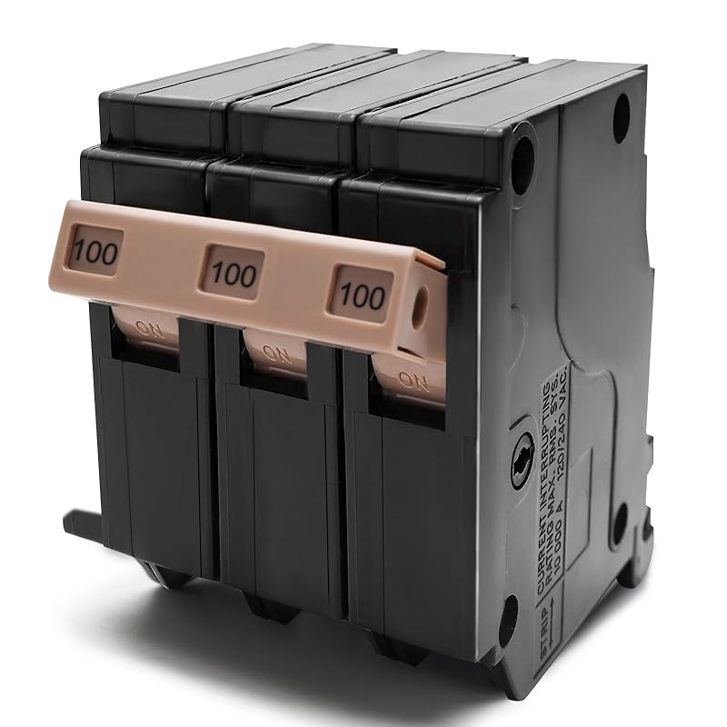 C330 3-Pole 30-Amp Circuit Breaker, Type C3/4-Inch Plug-On Molded Case Circuit Breaker, Thermal Magnetic Protection, 10 KAIC, 120/240V, Fit for Load